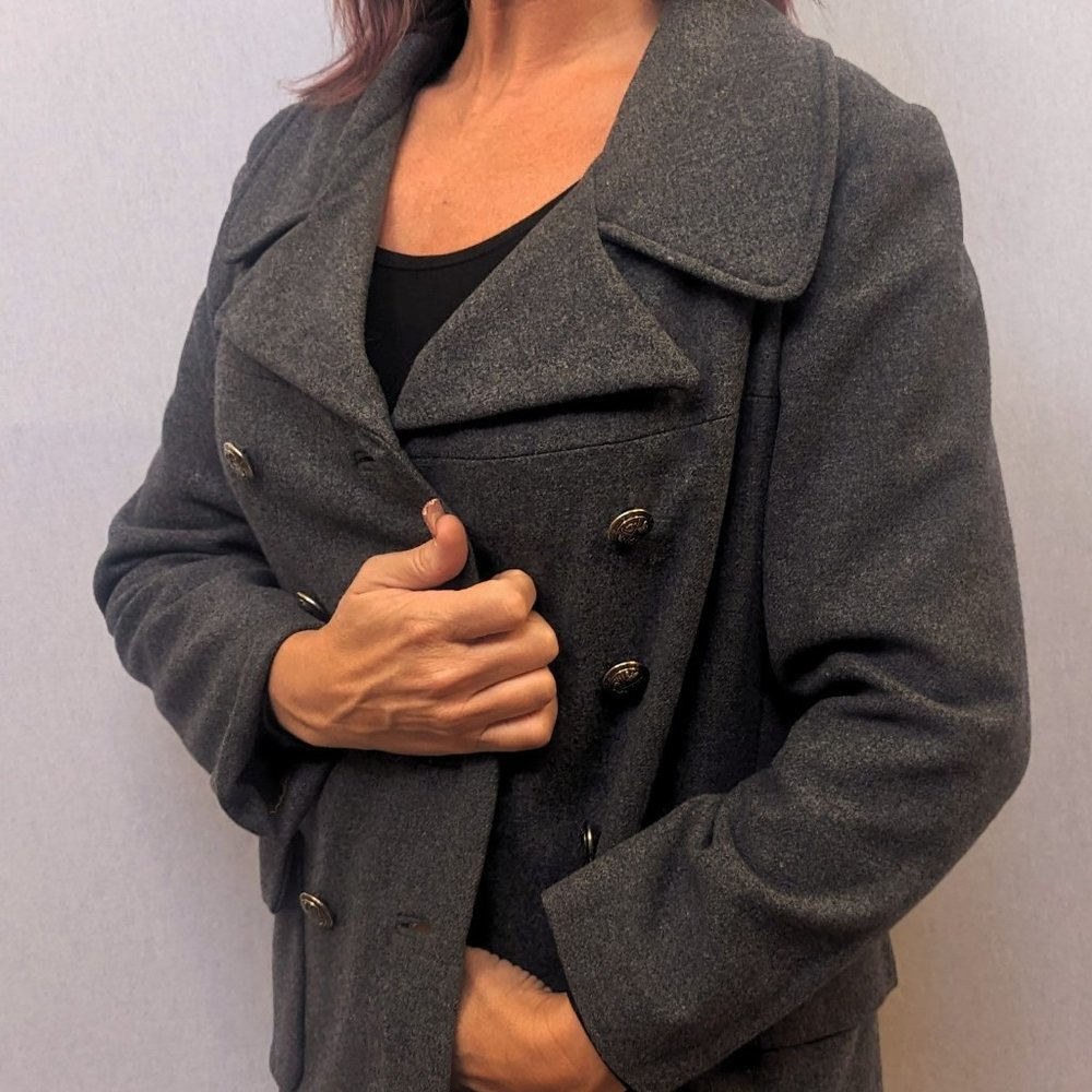 Vintage Grey Wool Coat